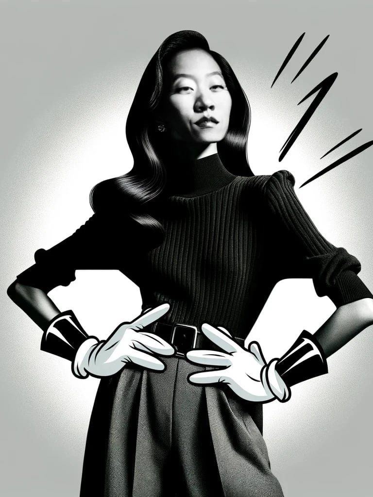 Guest reimagined as a black-and-white cartoon — Toon style