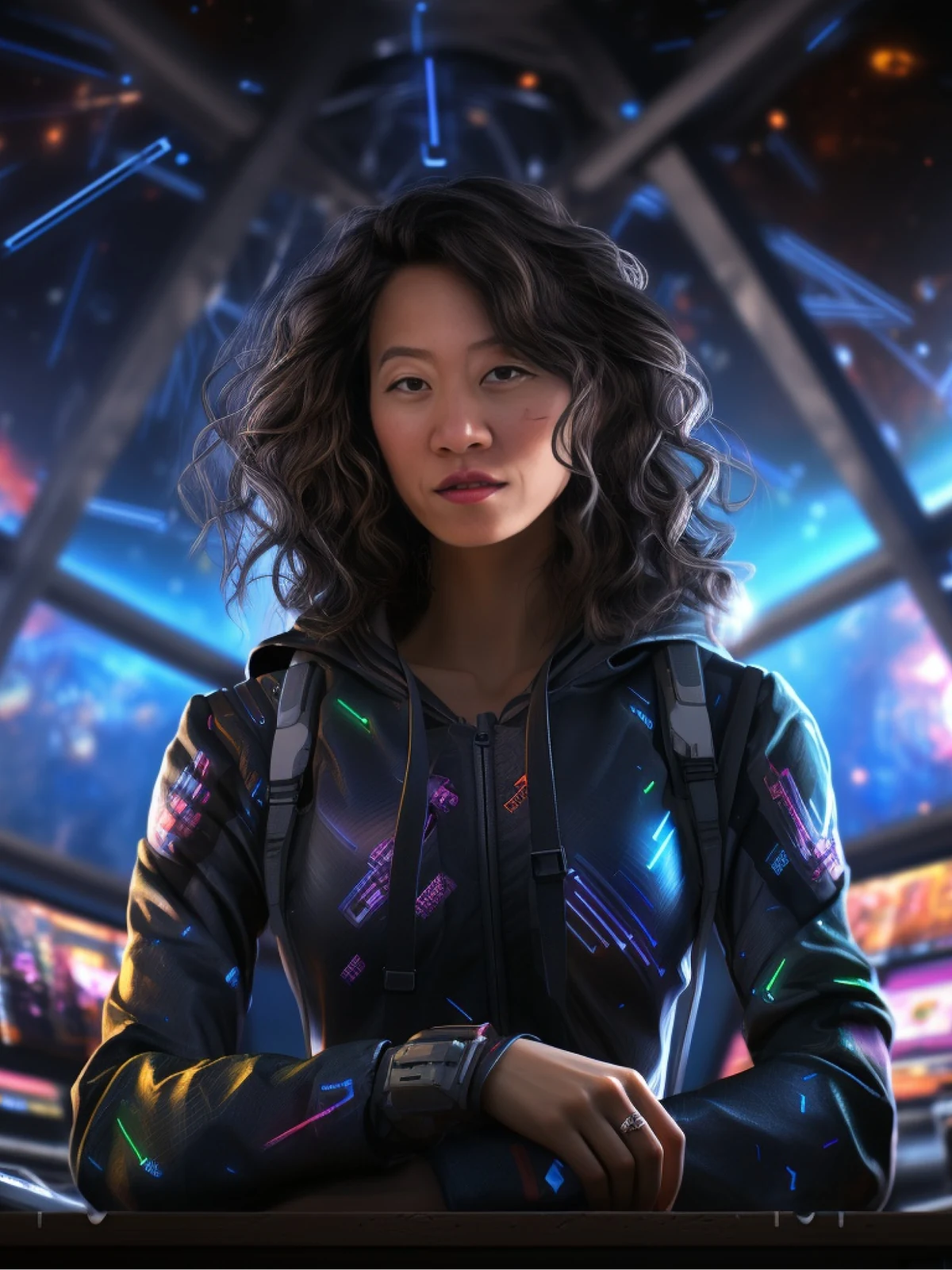 Guest reimagined in an orbital station cockpit — Orbit style